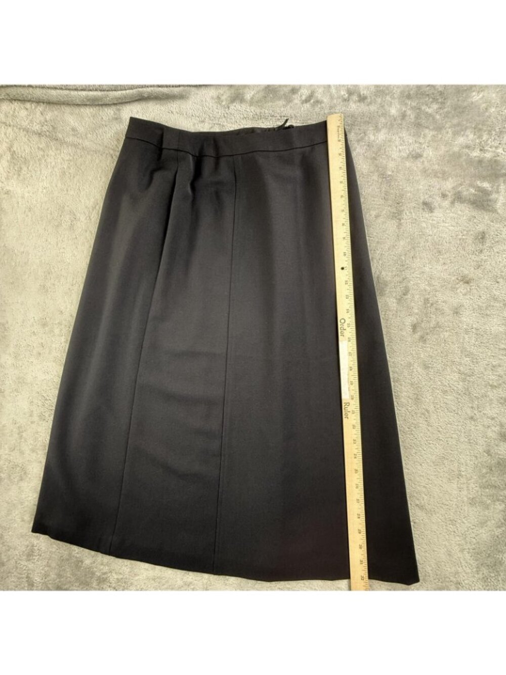 Vintage Talbots Skirt Womens 14P Black Wool A Line Midi Stretch Career Office - Picture 9 of 14